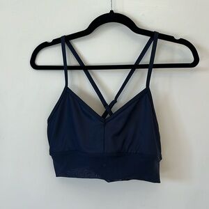 Alo airlift lavish sports bra Sz large navy adjustable straps.